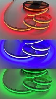 15w RGB COB 신축성 스트립 빛 24V DC