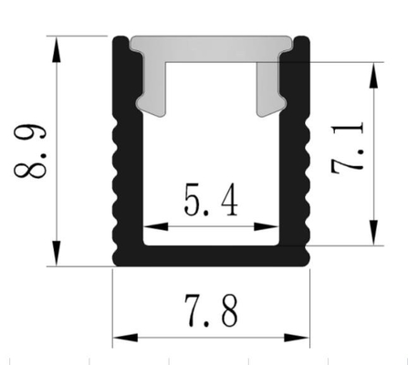아노디즈드 LED 경량 알루미늄 프로필 7.8 Ｘ 8.9 밀리미터는 스트립 채널을 이끌었습니다